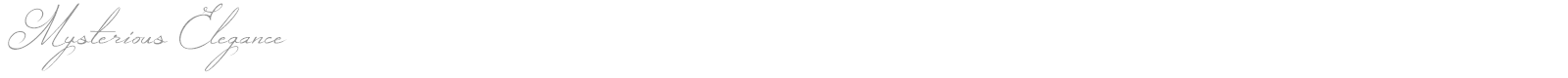 Mysterious Elegance font preview